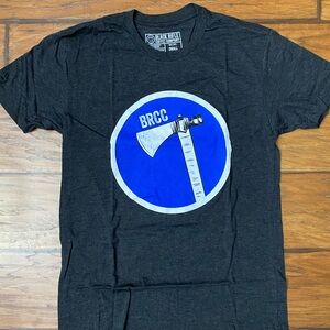 BRCC Axe Logo Men's T-Shirt - Black/Blue Size Small